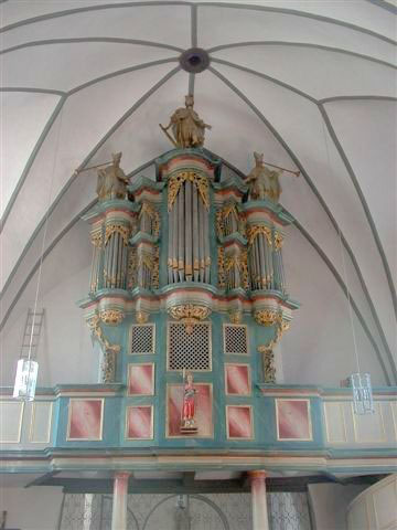 Reinigung Orgel Kath. St. Clemens Rüthen-Kallenhardt, Orgelbau Mebold